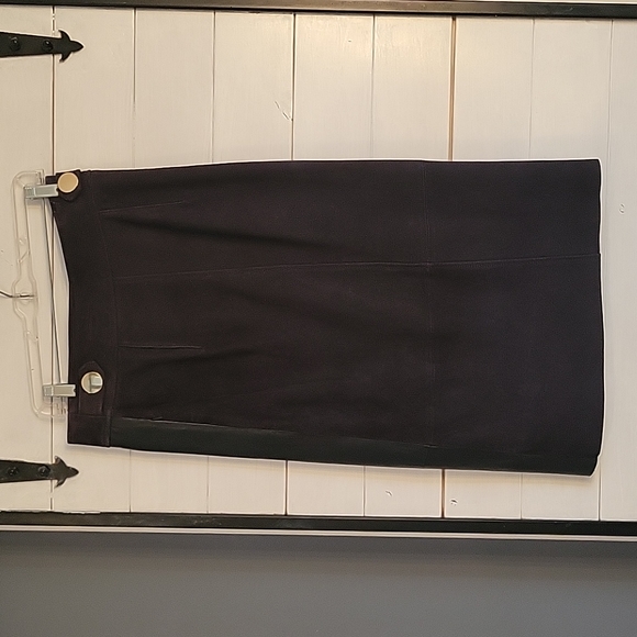 Tibi Suede and Leather Wrap Skirt Size 8 - Picture 2 of 2